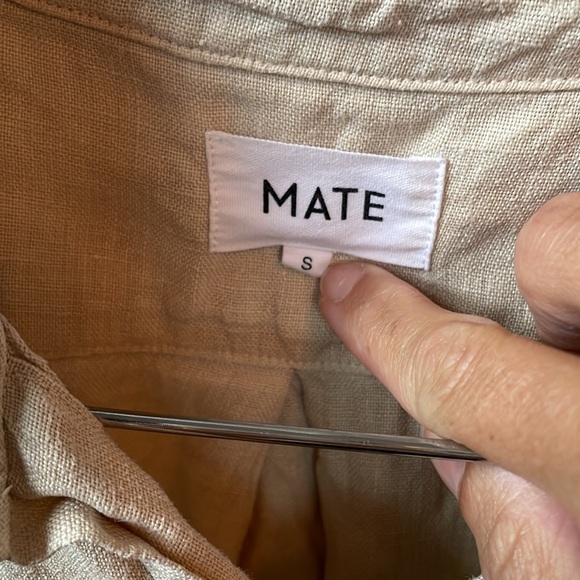 Oversize Sz S Mate the Label linen button down - Picture 2 of 9